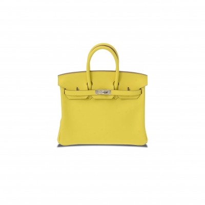 HERMÈS BIRKIN 25 SWIFT LEATHER CHICK YELLOW GOLD BUCKLE H049362CK19 (25*20*13cm)